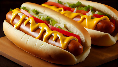 perfect hot dog with The soft and fresh sliced bun is lightly toasted and proportionally sized to sausage seasoned with various herbs and spices. Toppings such as ketchup, mustard, onions,の素材