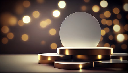 a luxurious stand designed to highlight high-value products with elegance and opulence stunning background add glamour and sophistication, making it ideal for showcasing luxury goodsの素材