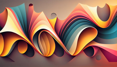 a dynamic background that captures the essence of modern design using geometric shapes. The design is characterized by clean lines and bold shapes, which create a sense of motion and energy.の素材