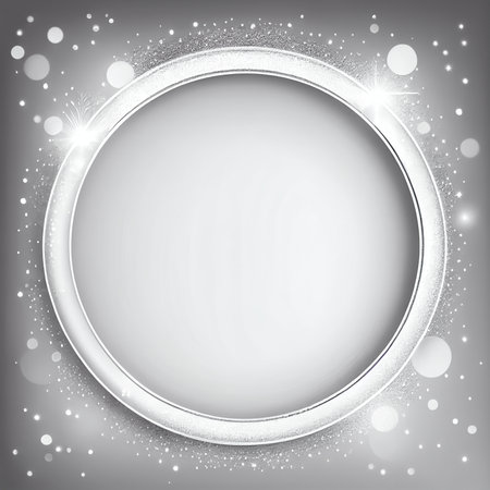 a sparkling silver bokeh border with a blank center, ideal for adding a touch of elegance and sophistication. The shimmering silver bokeh creates a magical and dreamy atmosphere, adding a enchantmentの素材