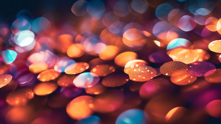 A stunning abstract background image that features a bokeh effect with vibrant, colorful bursts of lightの素材