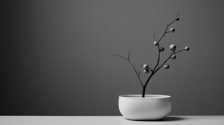 This photograph captures the essence of minimalism through the power of black and white. The interplay of contrast and simplicity, showcasing the beauty that arises from the absence of color.の素材