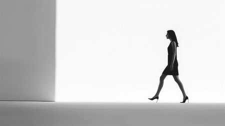 the beauty of minimalist silhouettes against clean and simple backgrounds. The emphasis is on the striking shapes and contours created by the interplay of light and shadow.の素材