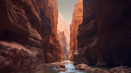 the awe-inspiring beauty of deep and majestic canyons, showcasing their unique formations and vibrant colors. the depths of these natural wonders and witness the sheer grandeur of nature's chasms.の素材