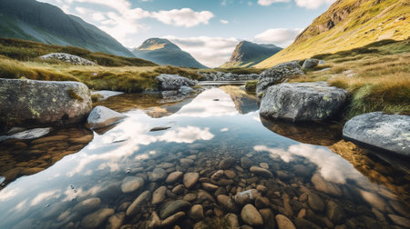 the essence of exploring lesser-known or hidden landscapes in your area, revealing their hidden beauty through the art of photography. It showcases a secluded and captivating landscapeの素材