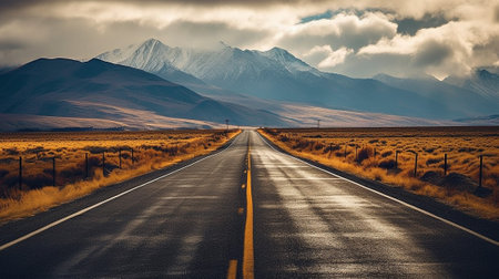 the beauty of diverse landscapes as you journey through various regions and destinations. the essence of the open road, the changing landscapes, and the sense of freedom that comes with a road trip.の素材