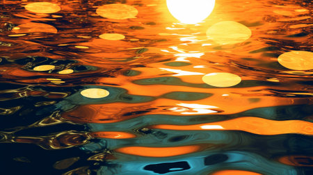 the enchanting world of abstract reflections on the rippled surface of water. Through experimentation, they capture mesmerizing patterns and distortions, unveiling a captivating texture, and movement.の素材
