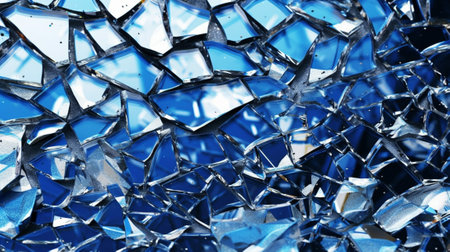 the mesmerizing beauty of shattered glass or broken mirrors, showcasing the fragmented reflections that emerge from the chaos. abstract composition, where the fractured surfaces intertwineの素材