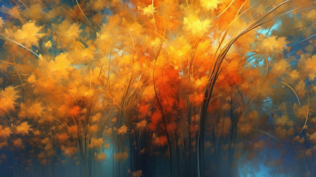 the beauty of nature in motion. The image captures the ethereal essence of moving trees, dancing flowers, or flowing water, creating a dynamic and mesmerizing background.の素材