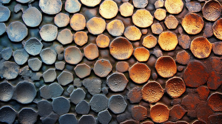 focuses on the intricate textures and captivating patterns found on metal surfaces in industrial settings. emerge from the interplay of light, shadows, and the raw beauty of metal.の素材
