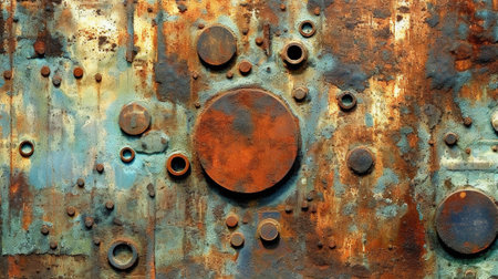 the captivating textures and intricate patterns that emerge from rust on metal surfaces in industrial settings. The play of light and shadow accentuates the organic beauty found in the decayed layersの素材