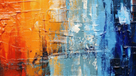 an abstract composition that combines the vibrancy of paint splatters with the intriguing addition of various textural elements. colors, textures, and light, resulting in a visually stimulatingの素材