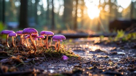 a lesser-known wildflower meadow or vibrant moss-covered forest floor. Discover the hidden beauty of nature's delicate artwork as you capture the vivid colors, patterns, and texturesの素材