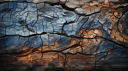 This photograph showcases the rustic elegance of weathered wood, highlighting the intricate textures. The interplay of light and shadow reveals the depth and richness of the wood's textureの素材
