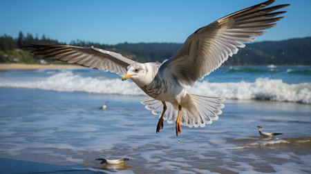 Capture mesmerizing moments of interaction between coastal wildlife magnificent creatures and their coastal habitats, showcasing the delicate balance between land and sea.の素材