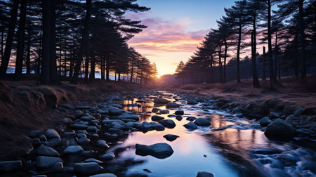 serene lakes, ponds, or other reflective surfaces and capture the breathtaking reflection of the sky during sunrise or sunset. By leveraging the mirror-like quality of the water, create a surrealの素材