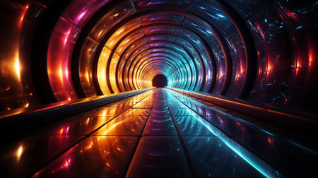exploration of vibrant and abstract patterns generated by various sources of electric energy. The vivid allure of neon signs, trails of lights in motion, and the explosive bursts of colorful fireworksの素材