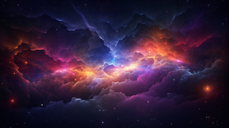 an awe-inspiring abstract neon galaxy, where a mesmerizing symphony of stars and cosmic dust blend seamlessly, evoking a profound sense of harmony and unity in the vast expanse of the universe.の素材