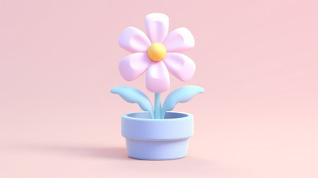 adorable 3D flower that's been meticulously crafted on a miniature scale. With intricate details and undeniable cuteness, this delicate masterpiece captures the essence of nature's beautyの素材