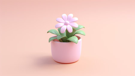 adorable 3D flower that's been meticulously crafted on a miniature scale. With intricate details and undeniable cuteness, this delicate masterpiece captures the essence of nature's beautyの素材