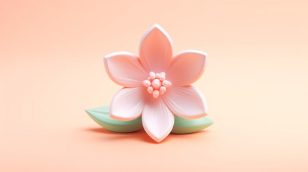 adorable 3D flower that's been meticulously crafted on a miniature scale. With intricate details and undeniable cuteness, this delicate masterpiece captures the essence of nature's beautyの素材