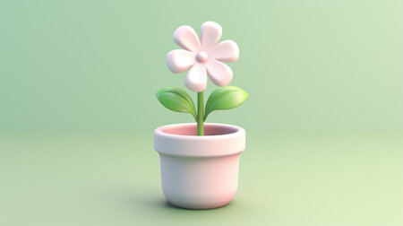 adorable 3D flower that's been meticulously crafted on a miniature scale. With intricate details and undeniable cuteness, this delicate masterpiece captures the essence of nature's beautyの素材