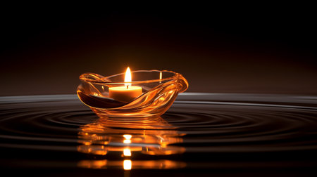 a single diya's flame flickers brightly, casting a warm and ethereal glow. This photo captures the essence of Diwali's spirit, where the radiance of hope and positivity triumphs over challenges.の素材