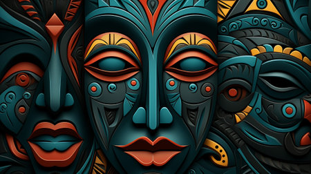 vibrant and harmonious pattern effortlessly blends elements from various cultures and traditions into a visual masterpiece. Rich colors, intricate motifs, and a seamless fusion of design aestheticsの素材