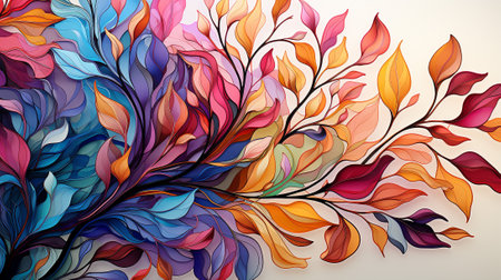 the captivating allure pattern, where vibrant colors meld seamlessly with delicate watercolor-style strokes. This dreamy and artistic design captures the essence of a reverie. a whimsical elegance.の素材
