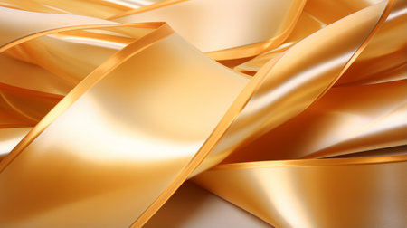 an enchanting abstract pattern capturing the essence of the holiday season. Gleaming with warmth and festivity, this design a interplay of shimmering golden gift boxes adorned with intricate ribbons.の素材