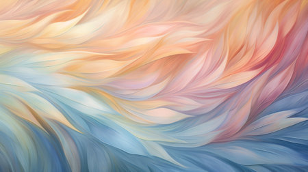 This abstract pattern captures the ethereal essence of Christmas with its delicate waves of angel feathers. The flowing and intertwined feathers create a sense of movement and grace.の素材