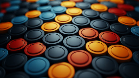Discover the captivating world of concentric circles in abstract art. Explore how varying sizes, colors, and opacities of circles come together to create mesmerizing patterns and designsの素材