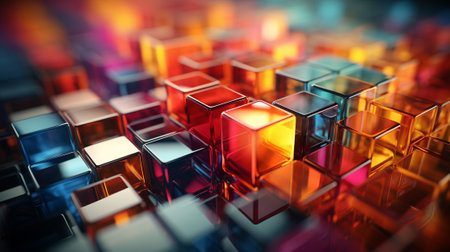 Explore the art of dynamic patterns with squares in motion. Discover how to use squares of varying angles and sizes to infuse your geometric abstractions with a sense of movement and energy.の素材