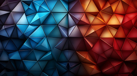 Discover the mesmerizing world of tessellating triangles in abstract art. Explore unique designs by arranging equilateral triangles and experimenting with various color combinations and orientations.の素材