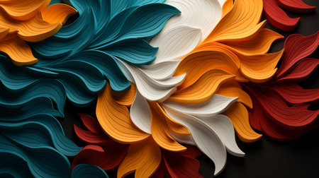 Experience the beauty of autumn with our swirling patterns featuring rich reds, warm oranges, and gleaming gold. Let the essence of fall adorn your canvas in a vibrant display of seasonal artistry.の素材