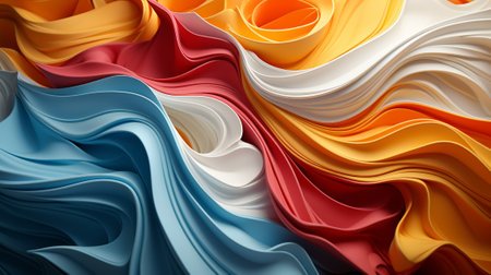 the dynamic world of abstract art by using vibrant reds, yellows, and oranges to convey energetic emotions through captivating swirling patterns. Immerse yourself in a burst of colors and movementの素材