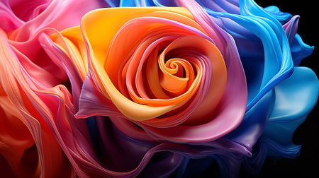 Explore the enchanting world of floral abstraction as we use swirling patterns to represent the vibrant and diverse petals of various flowers. This art form combines color, form, and imaginationの素材