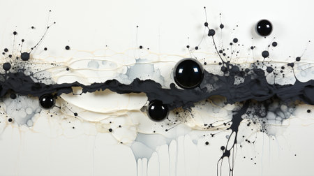 Explore the world of emotional landscapes through abstract ink blot art. Discover how these unique patterns reflect inner thoughts and emotions, allowing for a deeper connection with the artwork.の素材