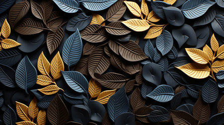 art by incorporating elements from nature - leaves, twigs, and delicate petals onto your canvas. paint over these textures, creating an organic pattern that embodies the beauty of the natural world.の素材