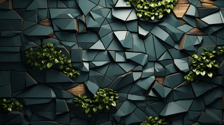 This mesmerizing artwork reflects the delicate equilibrium between nature's wonders and human influence. Each tile in this captivating mosaic represents a unique facet of our coexistenceの素材