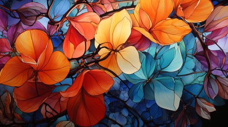 Explore the beauty of autumn with alcohol ink abstraction. Create stunning abstract compositions that mirror the vibrant hues of fall leavesの素材