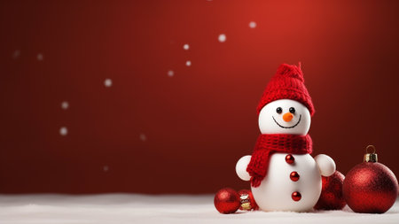 Christmas red background, perfect for holiday cards, advertisements, or social media posts. offers ample copy space to convey your warm wishes and spread the holiday spirit. the essence of Christmasの素材