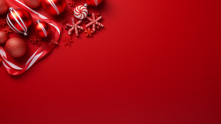 Christmas red background, perfect for holiday cards, advertisements, or social media posts. offers ample copy space to convey your warm wishes and spread the holiday spirit. the essence of Christmasの素材