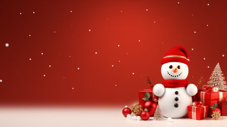Christmas red background, perfect for holiday cards, advertisements, or social media posts. offers ample copy space to convey your warm wishes and spread the holiday spirit. the essence of Christmasの素材