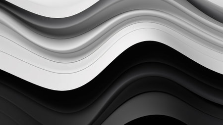 Elevate your space with our monochrome black and white abstract pattern wallpapers. Achieve a minimalist and clean look that adds depth to your walls. a sophisticated touch to your interiors.の素材
