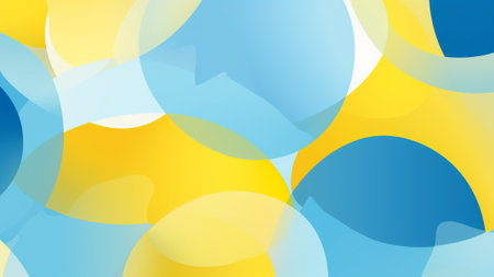 Elevate your home decor with our Lemon Yellow and Sky Blue abstract pattern wallpaper. This cheerful and playful design adds a vibrant touch to any room, creating a lively and inviting atmosphereの素材