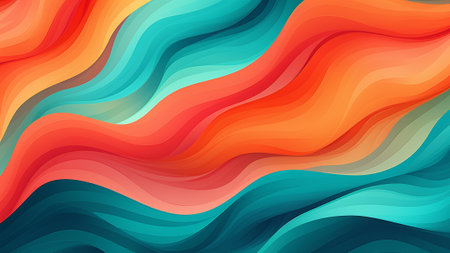 Teal and Coral abstract patterns. These vibrant and energetic designs will add a pop of color to your projects. Discover unique and captivating abstract patterns in teal and coral shadesの素材