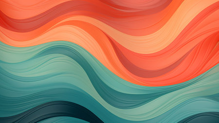 Teal and Coral abstract patterns. These vibrant and energetic designs will add a pop of color to your projects. Discover unique and captivating abstract patterns in teal and coral shadesの素材