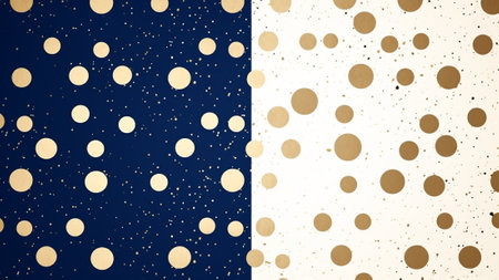 Discover the captivating world of indigo and beige polka dots in abstract patterns. Explore unique designs and color combinations that will add a touch of sophistication to your projectsの素材