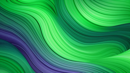 the captivating world of abstract patterns in vibrant violet and lime green hues. Our Fractal Waves design offers a stunning blend of colors and shapes that will transform your creative projects.の素材